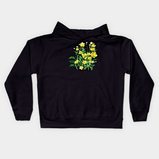 Yellow summer flowers Kids Hoodie